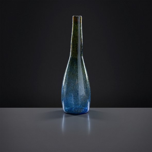 Vase Bicolor - Afghanisches Glas - blau grün