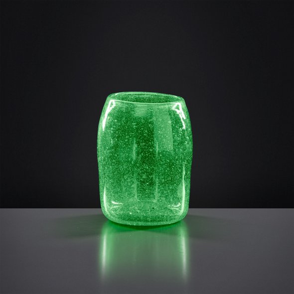 Vase gerade - Afghanisches Glas - grün